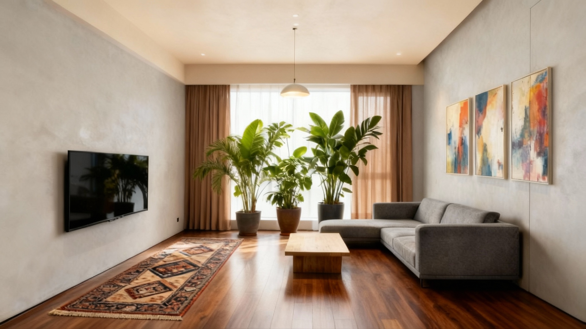 Progressive AI image editing to add rug